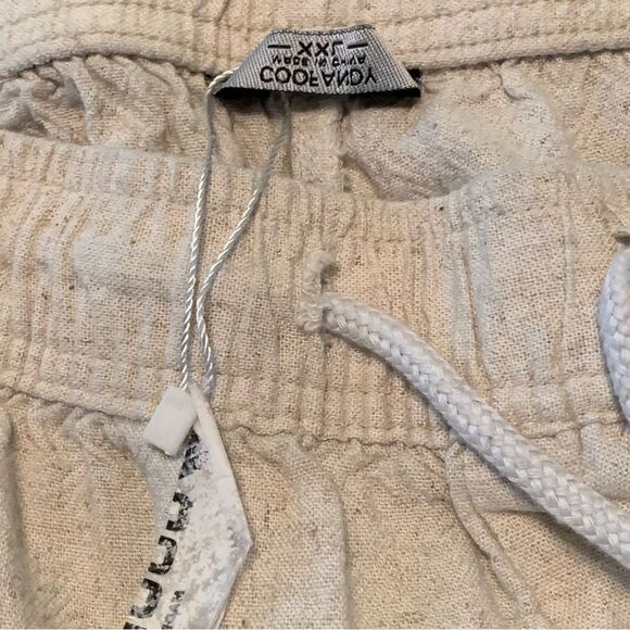 LINEN SHORTS Women’s XXL Cream Pull String Elastic Waist Pockets 30% Linen. - Picture 7 of 14